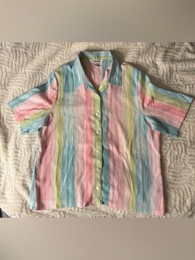 Colorful Collared Button Down